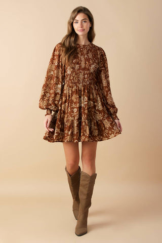 SWEET REMINISCENCE WOVEN MINI DRESS - By Baano