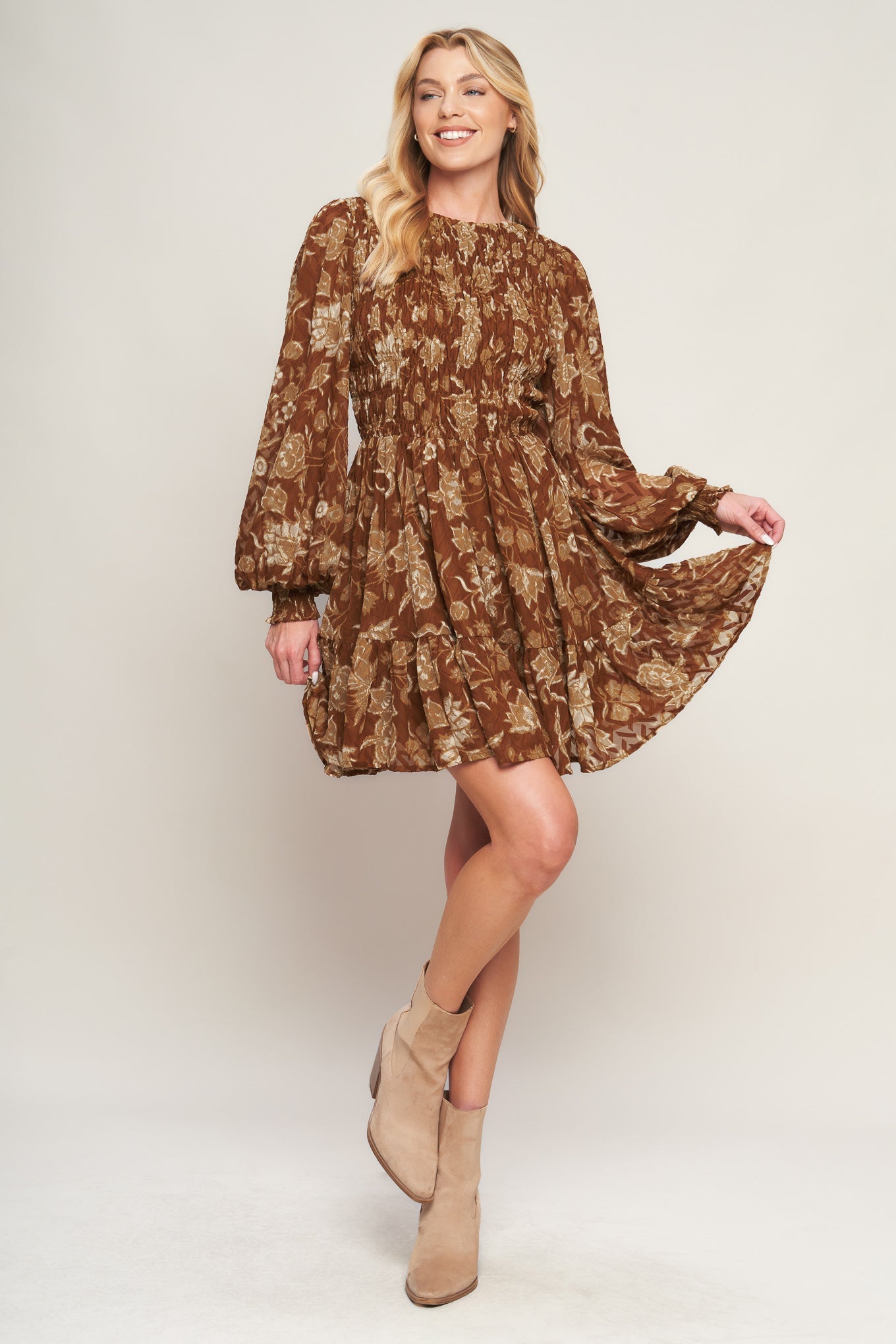 SWEET REMINISCENCE WOVEN MINI DRESS Flying Tomato