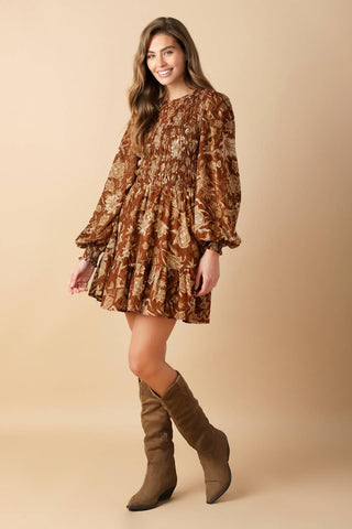 SWEET REMINISCENCE WOVEN MINI DRESS - By Baano