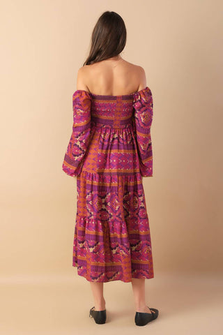 MELLOW MOMENTS WOVEN MIDI DRESS - By Baano