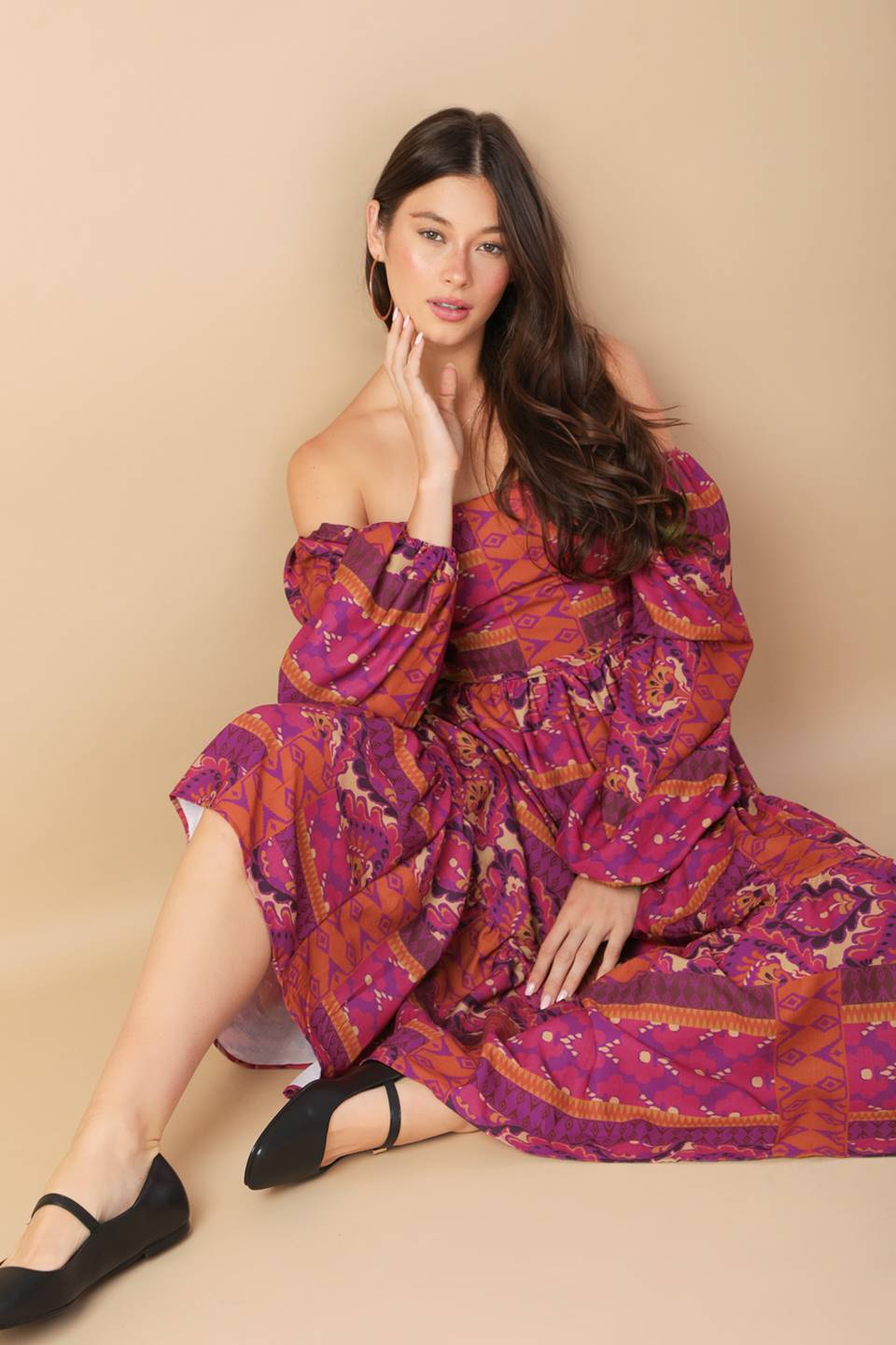 MELLOW MOMENTS WOVEN MIDI DRESS - By Baano