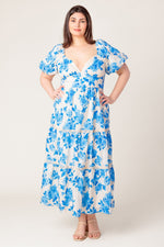 BLOOMING DAY WOVEN MIDI DRESS