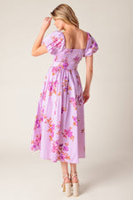ON CLOUD NINE LAVENDER WOVEN MIDI DRESS Flying Tomato