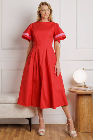A CRAZY IDEA WOVEN MIDI DRESS - By Baano