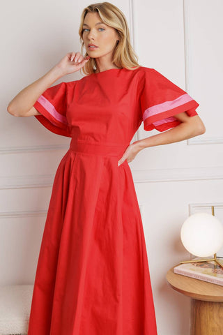 A CRAZY IDEA WOVEN MIDI DRESS - By Baano
