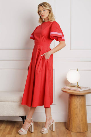 A CRAZY IDEA WOVEN MIDI DRESS - By Baano