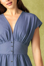 BRIGHT MORNINGS WOVEN MIDI DRESS - By Baano