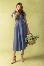 BRIGHT MORNINGS WOVEN MIDI DRESS - By Baano