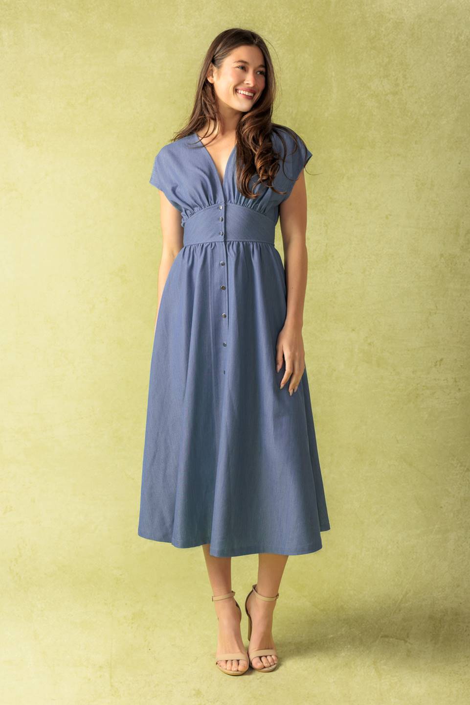 BRIGHT MORNINGS WOVEN MIDI DRESS - By Baano