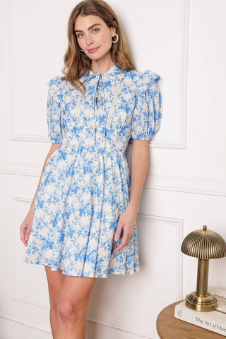 BLOOMING SHORES WOVEN MINI DRESS - By Baano