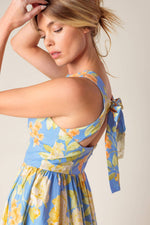 LIKE MAGIC POWDER BLUE WOVEN MIDI DRESS - By Baano