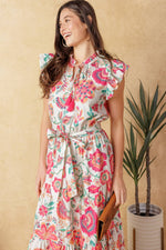 BRIGHT MOMENTS WOVEN MIDI DRESS - By Baano