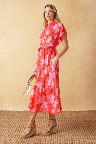 MAKE IT COUNT WOVEN MIDI DRESS - By Baano