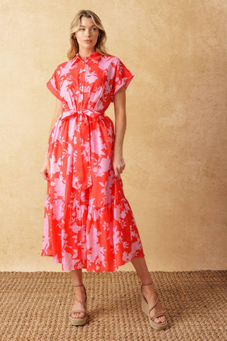 MAKE IT COUNT WOVEN MIDI DRESS - By Baano