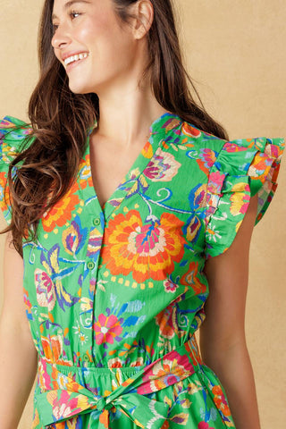 BRIGHTER DAYS WOVEN MINI DRESS - By Baano
