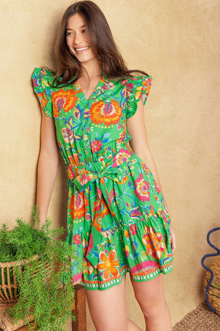 BRIGHTER DAYS WOVEN MINI DRESS - By Baano