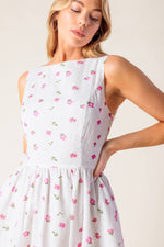 THENA GARDEN PARTY WOVEN EYELET MIDI DRESS - By Baano