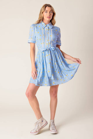 STARLIT SKIES WOVEN MINI DRESS - By Baano