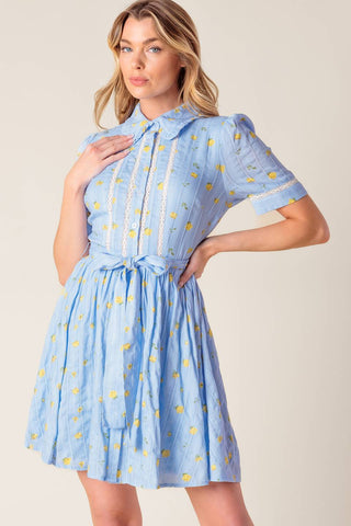 STARLIT SKIES WOVEN MINI DRESS - By Baano