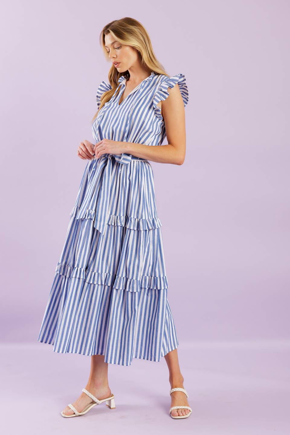 WHEN LIFE GIVES YOU WOVEN MIDI DRESS - By Baano