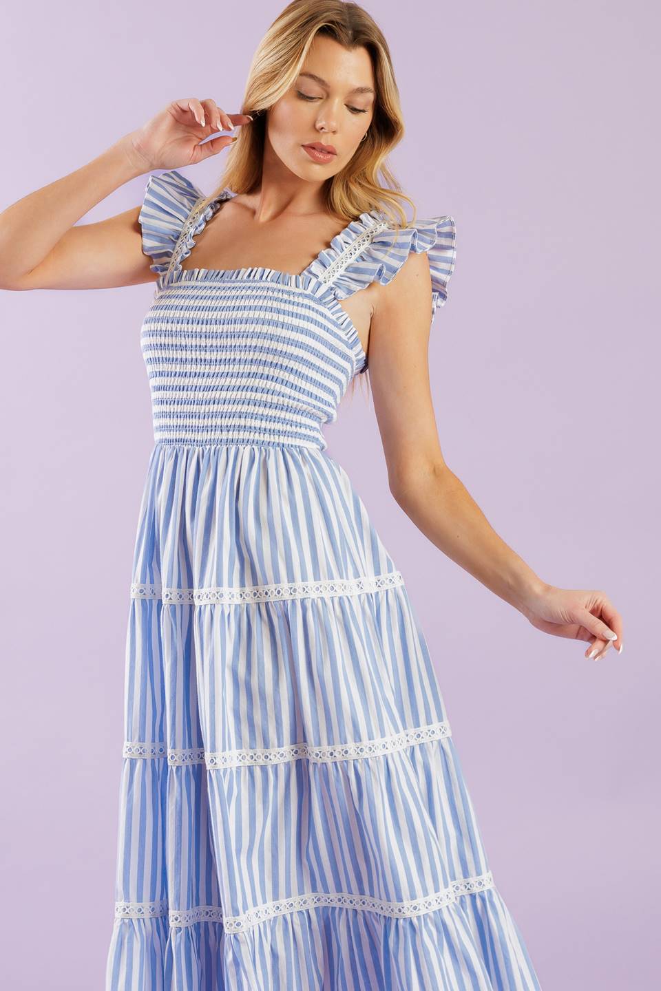 SWING OF THINGS WOVEN MIDI DRESS - By Baano