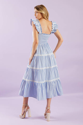 SWING OF THINGS WOVEN MIDI DRESS - By Baano