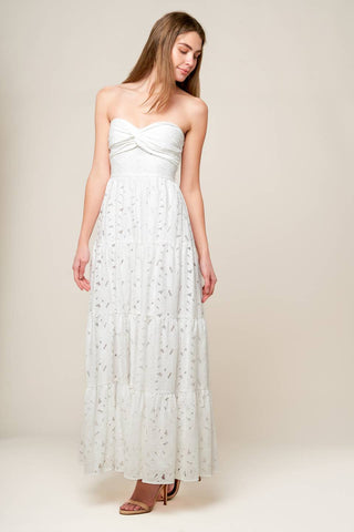 WISHING WELL WHITE WOVEN LACE MAXI DRESS - By Baano