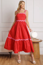 TREAD LIGHTLY WOVEN MIDI DRESS - By Baano