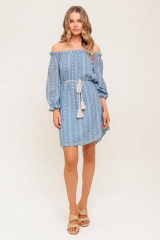 NO MORE CLOUDY SKIES WOVEN MINI DRESS - By Baano