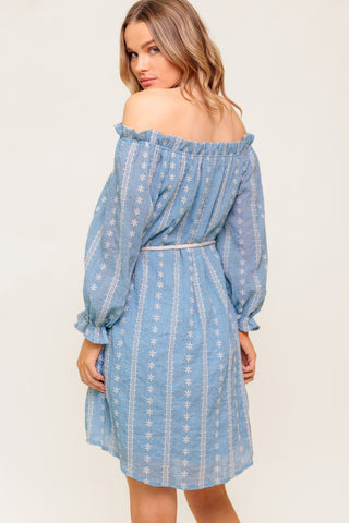 NO MORE CLOUDY SKIES WOVEN MINI DRESS - By Baano