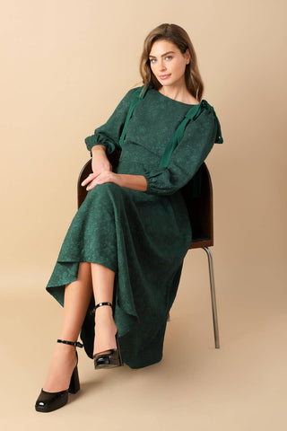 COSMIC REFLECTIONS WOVEN MIDI DRESS - By Baano