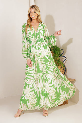 LEAVES OF TOMORROW WOVEN MAXI DRESS - By Baano