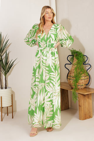 LEAVES OF TOMORROW WOVEN MAXI DRESS - By Baano