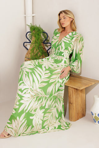 LEAVES OF TOMORROW WOVEN MAXI DRESS - By Baano
