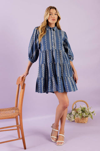 ENDLESS SUNSHINE WOVEN MINI DRESS - By Baano
