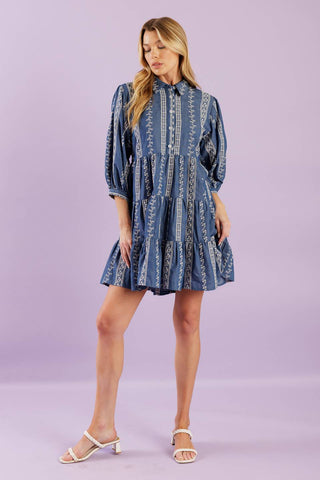 ENDLESS SUNSHINE WOVEN MINI DRESS - By Baano