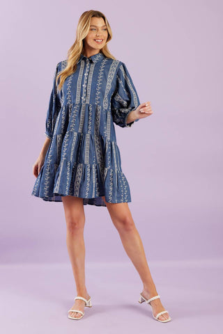 ENDLESS SUNSHINE WOVEN MINI DRESS - By Baano