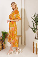 BUDDING HEARTS WOVEN MIDI DRESS - By Baano