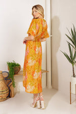 BUDDING HEARTS WOVEN MIDI DRESS - By Baano