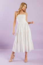 ENCHANTING MOMENTS WOVEN MIDI DRESS - By Baano