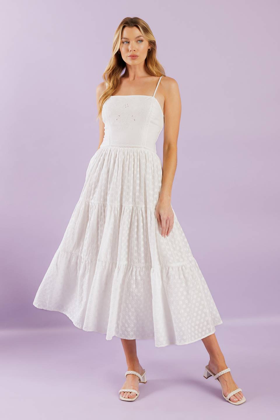 ENCHANTING MOMENTS WOVEN MIDI DRESS - By Baano