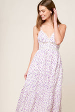 DAYLIGHT GLIMMER LAVENDER WOVEN MIDI DRESS - By Baano