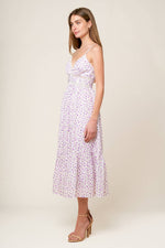 DAYLIGHT GLIMMER LAVENDER WOVEN MIDI DRESS - By Baano
