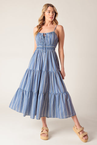 SECRET'S OUT WOVEN MIDI DRESS - By Baano