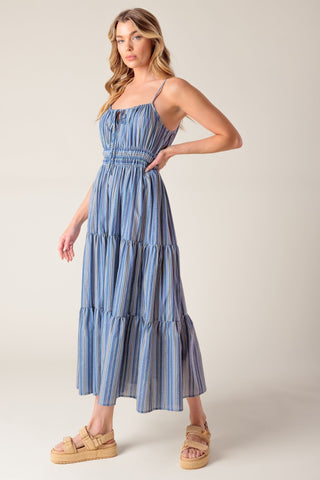 SECRET'S OUT WOVEN MIDI DRESS - By Baano