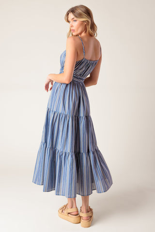 SECRET'S OUT WOVEN MIDI DRESS - By Baano