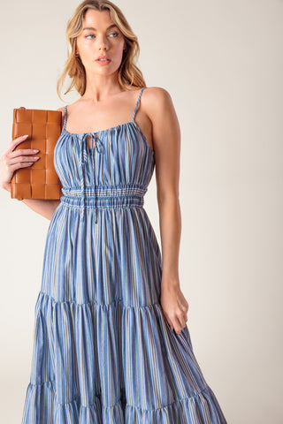 SECRET'S OUT WOVEN MIDI DRESS - By Baano
