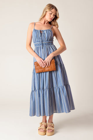 SECRET'S OUT WOVEN MIDI DRESS - By Baano