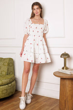 STILL DECIDING EMBROIDERED MINI DRESS - By Baano