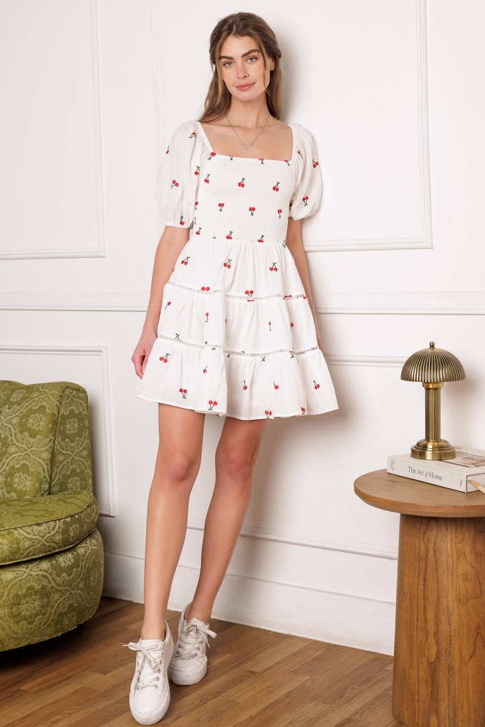 STILL DECIDING EMBROIDERED MINI DRESS - By Baano